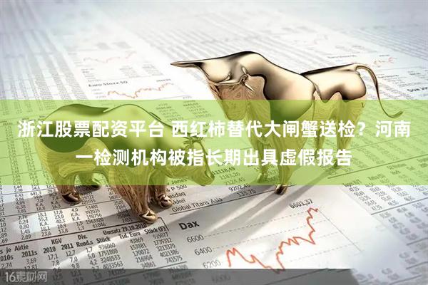 浙江股票配资平台 西红柿替代大闸蟹送检？河南一检测机构被指长期出具虚假报告